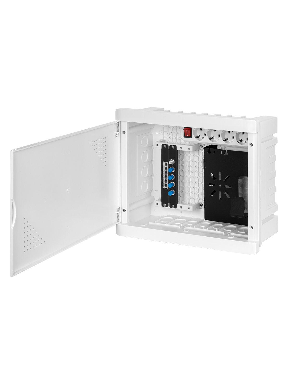 Бокс мультимедийный БМ-ВП-01, 420х320х150, ТВх4, ТФх5, 2 сетевых мод., колодка питания TDM