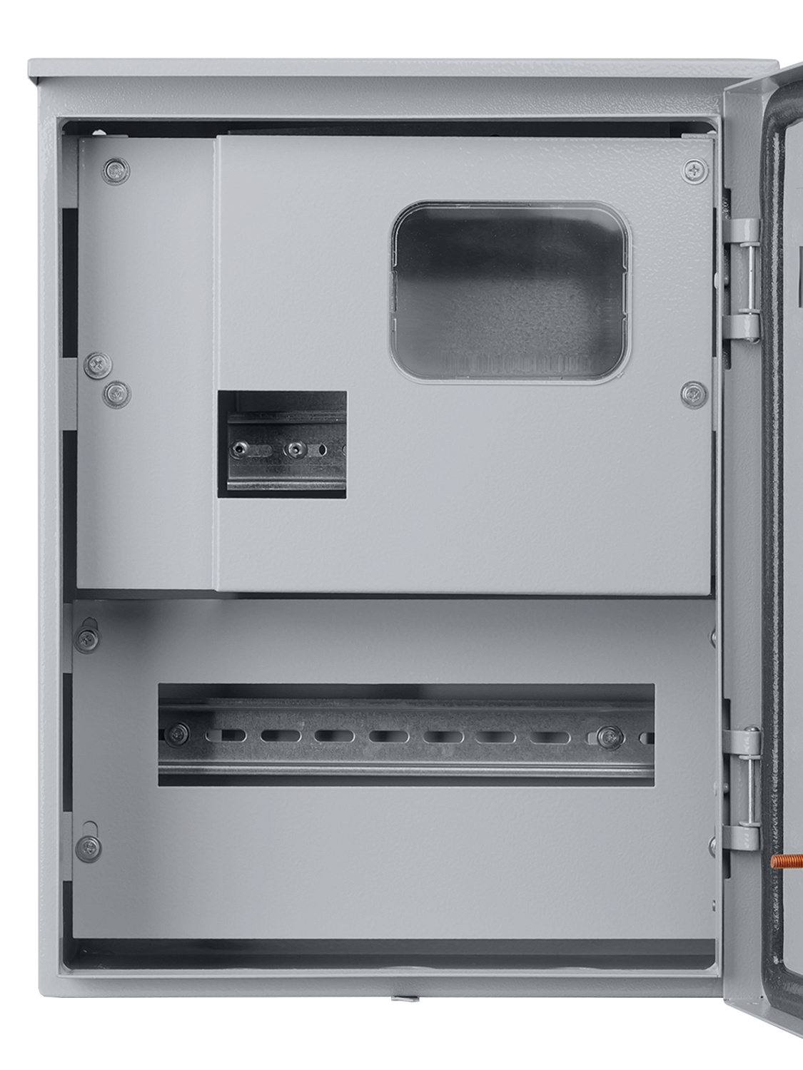 Корпус металлический ЩУ-1ф/1-0-12 IP66 (ЩУРН-1/12 IP66) с опломбировкой счётчика (395х310х165) TDM