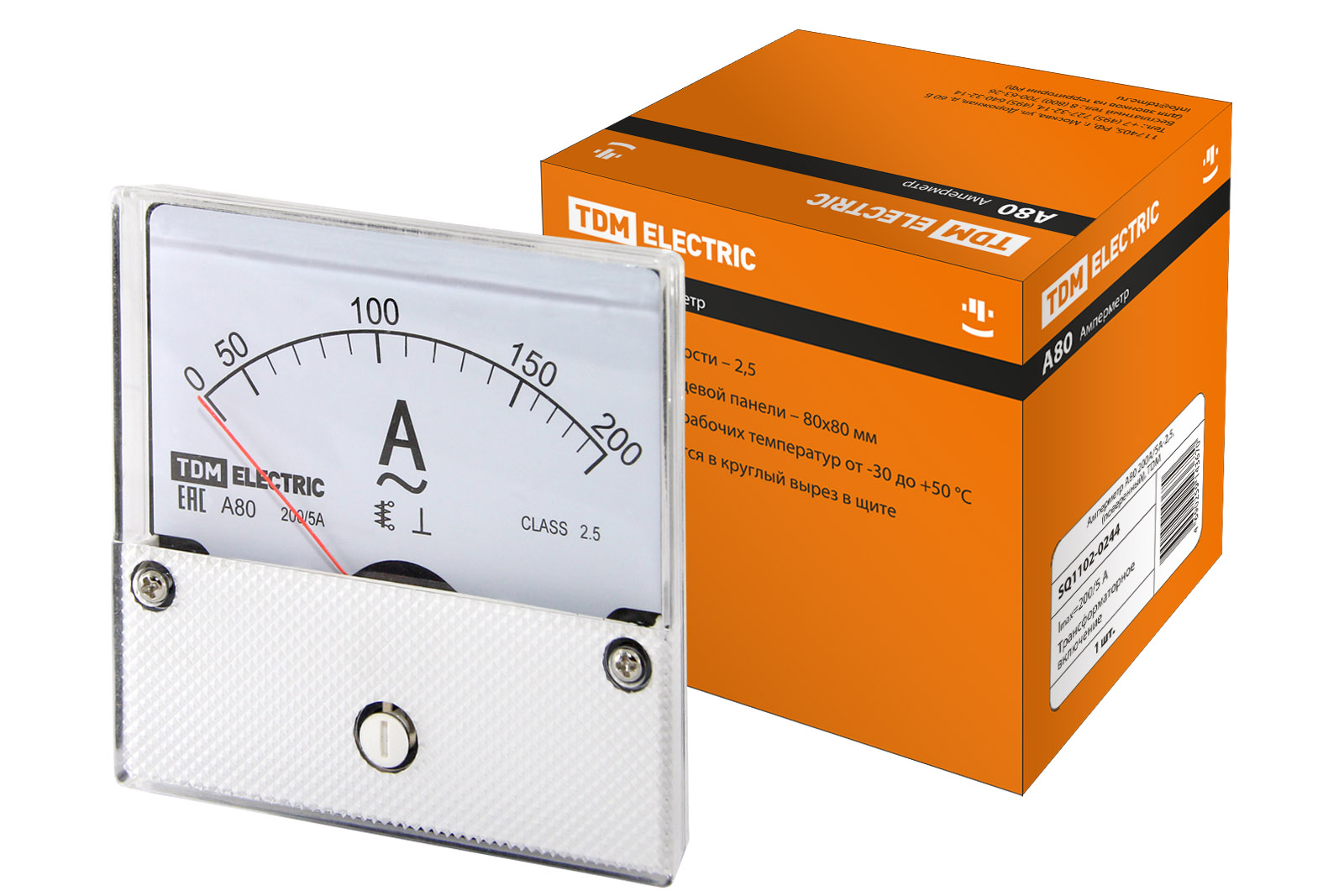 Амперметр А80 200А/5А-2,5, трансформаторного включения, (поверенный), TDM